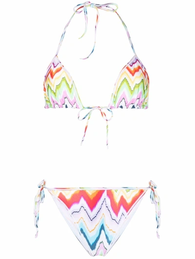 Shop Missoni Triangle Bikini In Multicolor
