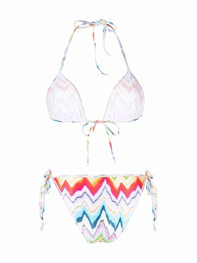 Shop Missoni Triangle Bikini In Multicolor