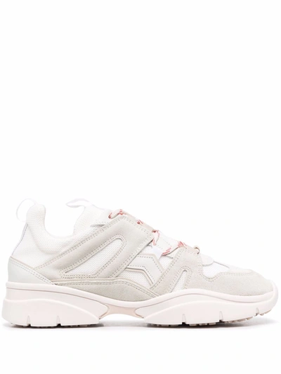 Shop Isabel Marant Kindsay Leather Sneakers In White