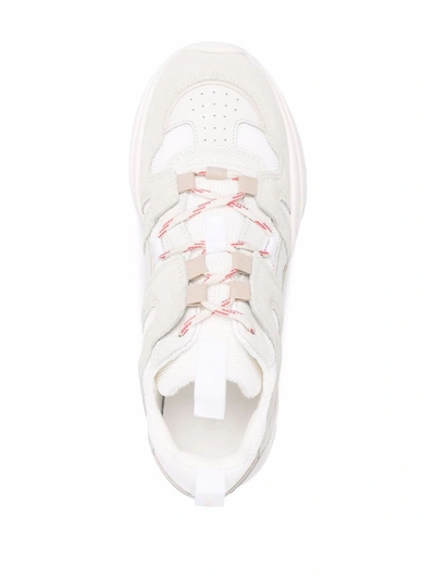 Shop Isabel Marant Kindsay Leather Sneakers In White