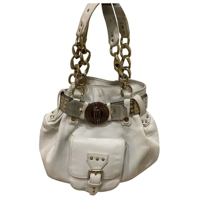 Pre-owned Versus Leather Handbag In White