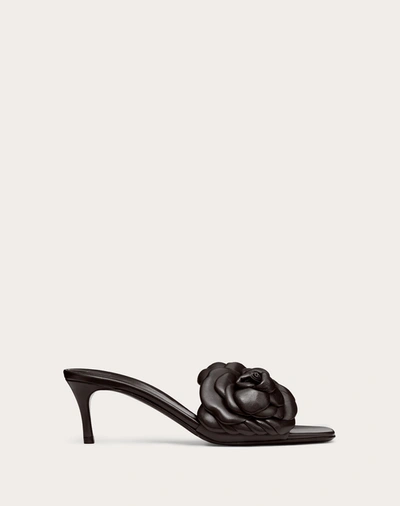 Shop Valentino Garavani  Garavani Atelier Shoes 03 Rose Edition Slide Sandal 55 Mm In Black