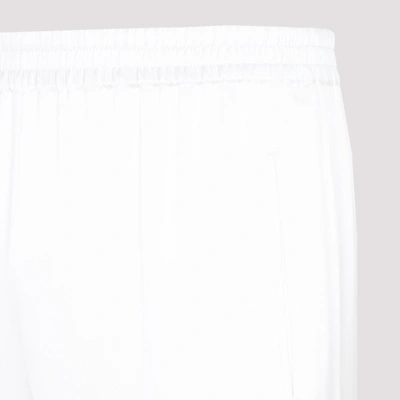 Shop Giorgio Armani Silk Pants In White