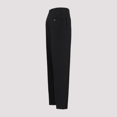 Shop Loewe Pleated Carrot Trousers Pants In Black