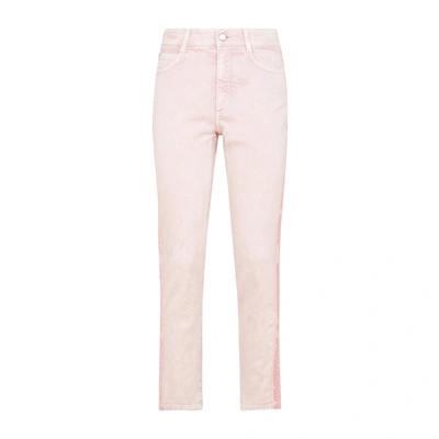 Shop Stella Mccartney Boybriend Logo Jeans In Pink &amp; Purple