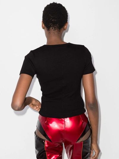 Ksubi Short-sleeved Cropped T-shirt In Black