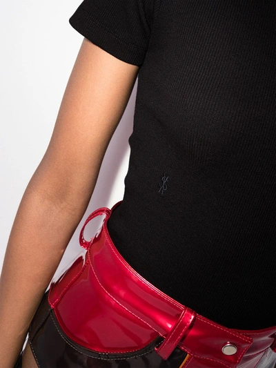 Ksubi Short-sleeved Cropped T-shirt In Black