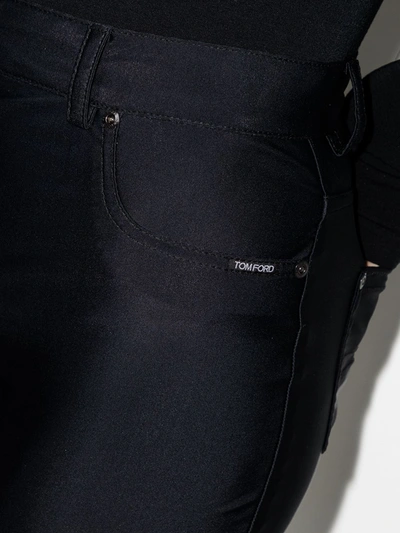 Shop Tom Ford Glossy Skinny Jeans In Black