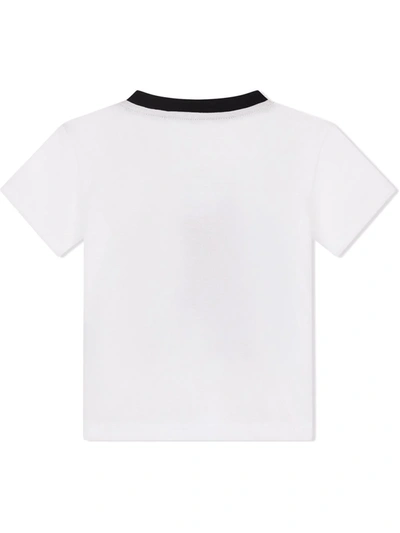 Shop Dolce & Gabbana Graphic-logo Print T-shirt In White