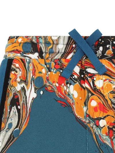 Dolce & Gabbana Multicolor Print Bermuda Shorts Dolce&gabbana Kids In Blue
