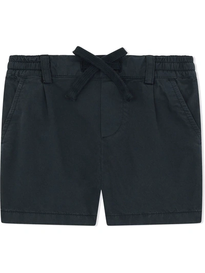 Shop Dolce & Gabbana Garment-dyed Drawstring Shorts In Blue