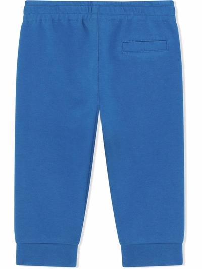 Shop Dolce & Gabbana Embroidered Logo Track Trousers In Blue