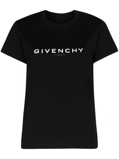Shop Givenchy Reversal Logo-print T-shirt In Black