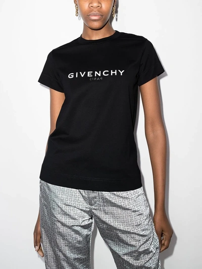 Shop Givenchy Reversal Logo-print T-shirt In Black