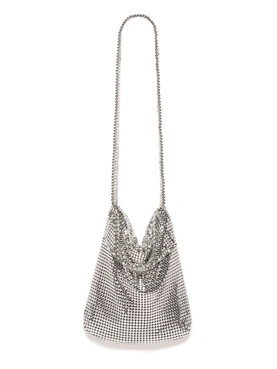 Shop Rabanne Pixel Chainmail Shoulder Bag In Silver