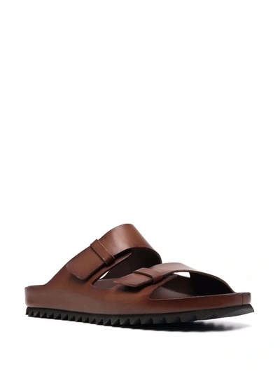 Shop Officine Creative Agora Double Strap Sandals In Brown