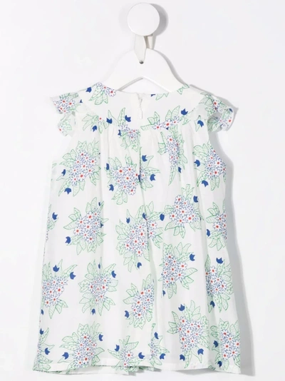 Shop Chloé Floral-print Midi Dress In Neutrals