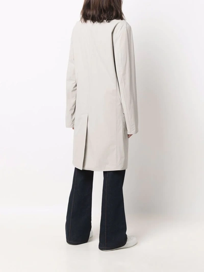 Pre-owned Hermes 2010  Single-breasted Trench Coat In Grey
