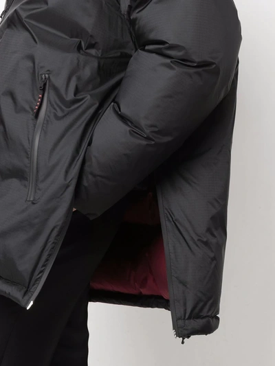 Shop Marni Oversized Side-zip Puffer Coat In Black