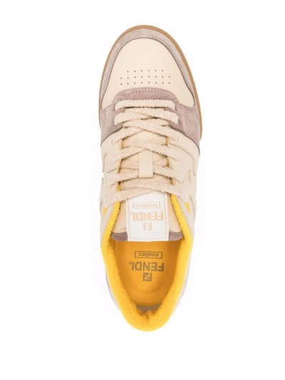 Shop Fendi Match Sneakers In Neutrals