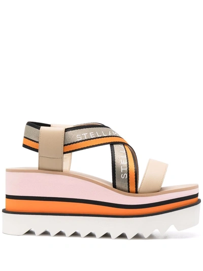 Shop Stella Mccartney Sneakelyse Platform Sandals In Neutrals