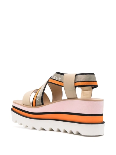 Shop Stella Mccartney Sneakelyse Platform Sandals In Neutrals