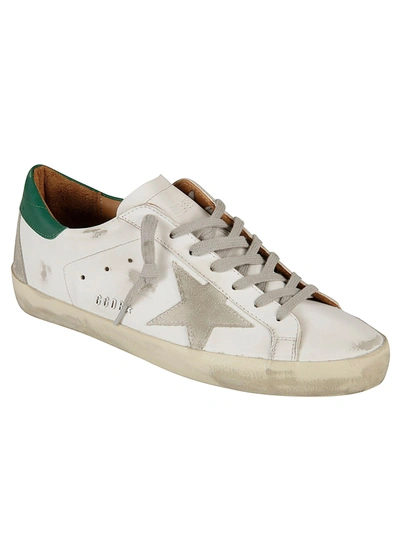 Shop Golden Goose Sneakers In White Ice Green