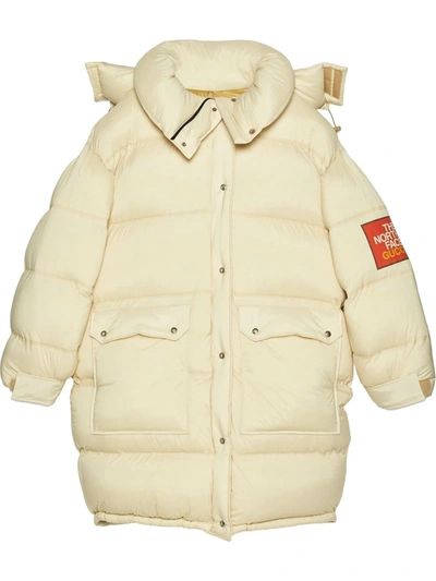Shop Gucci X The North Face Padded Jacket In White