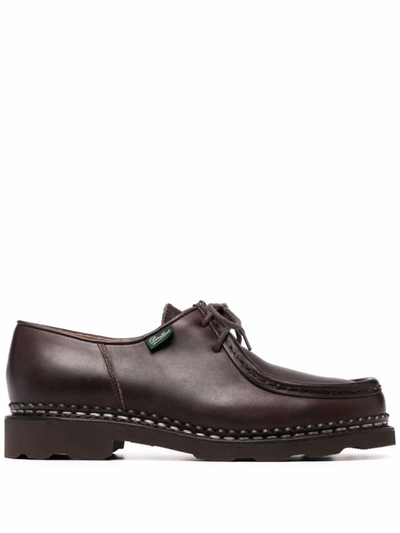 Shop Paraboot Brown Lace-up Leather Shoes