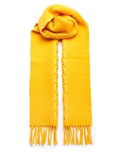 Shop Fendi Yellow Other Materials Scarf