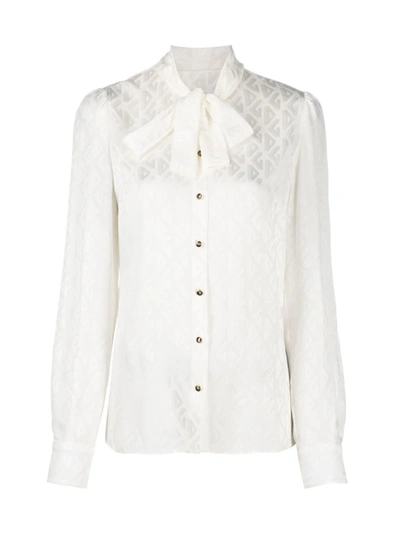 Shop Dolce & Gabbana White Silk Shirt