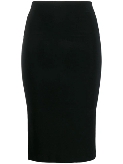 Shop Norma Kamali Black Mid-length Tube-skirt