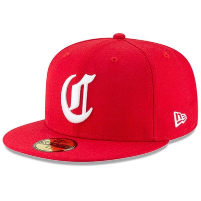 Shop New Era Red Cincinnati Reds Cooperstown Collection Logo 59fifty Fitted Hat