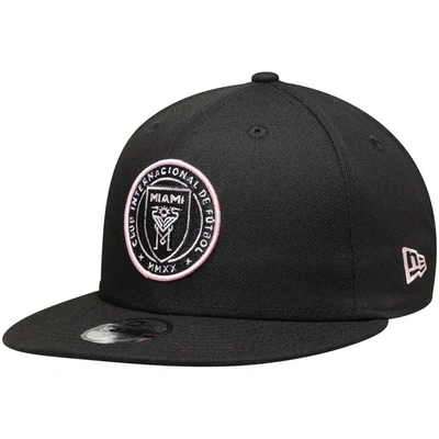 Shop New Era Youth  Black Inter Miami Cf 9fifty Team Logo Snapback Hat