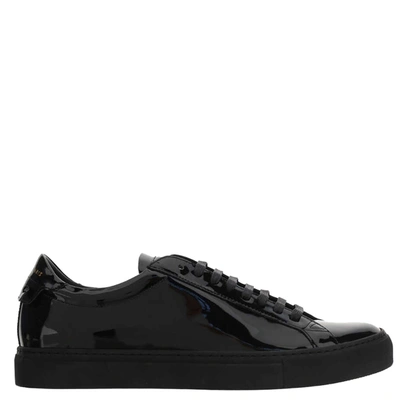 Pre-owned Givenchy Black Patent Leather Urban Street Sneakers Size It 44