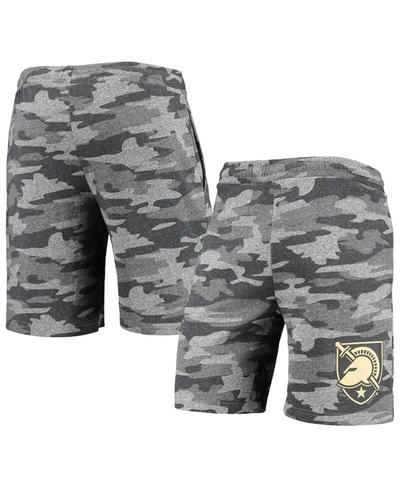 Shop Concepts Sport Men's Charcoal And Gray Army Black Knights Camo Backup Terry Jam Lounge Shorts In Charcoal/gray