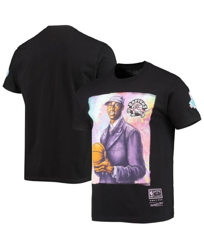 Shop Mitchell & Ness Men's Tracy Mcgrady Black Toronto Raptors Hardwood Classics Draft Day Colorwash T-shirt