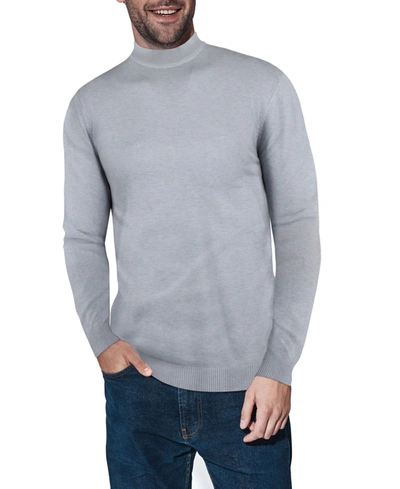 Shop X-ray Men's Basice Mock Neck Midweight Pullover Sweater In Light Heather Gray