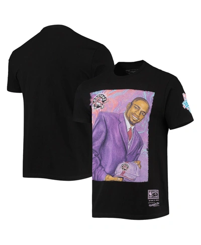 Mitchell & Ness Men's Vince Carter Black Toronto Raptors Hardwood Classics Draft Day Colorwash T-shirt In Black