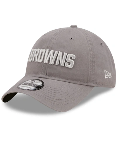 Shop New Era Men's Gray Cleveland Browns Core Classic 2.0 9twenty Adjustable Hat