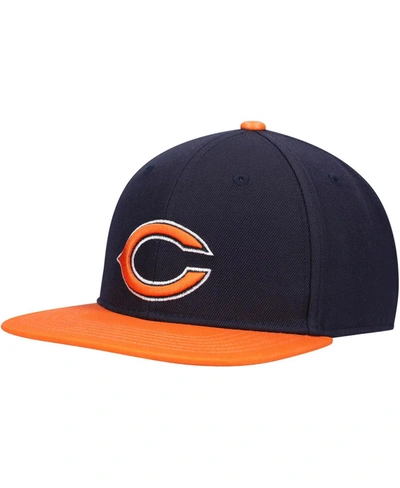 Shop Pro Standard Men's Navy And Orange Chicago Bears 2-tone Snapback Hat In Navy/orange