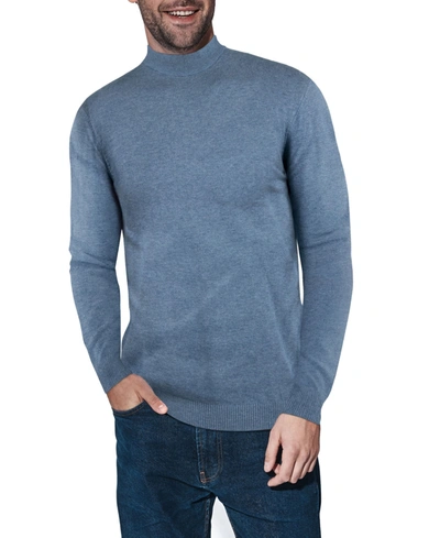 Shop X-ray Men's Basice Mock Neck Midweight Pullover Sweater In Heather Slate