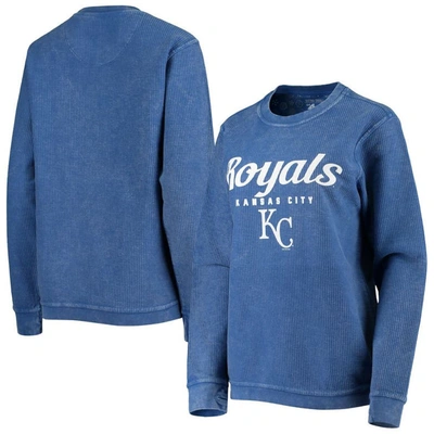 Shop G-iii 4her By Carl Banks Royal Kansas City Royals Comfy Cord Pullover Sweatshirt