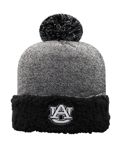 Top Of The World Women's Black Auburn Tigers Snug Cuffed Knit Hat With Pom In Black