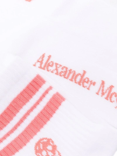 Shop Alexander Mcqueen Calzini Skull Sportivi In White
