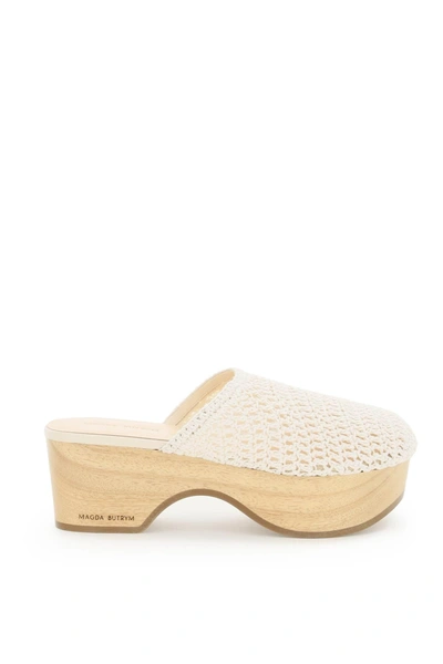 Shop Magda Butrym Crochet Closed Clog In Mixed Colours