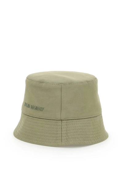 Shop Ruslan Baginskiy Logo Embroidery Bucket Hat In Khaki