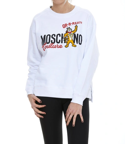 Shop Moschino Chinese New Year Sweater In White