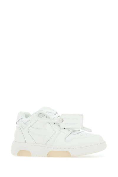Shop Off-white Two-tone Leather Out Of Office Sneakers Multicoloured Off White Donna 39