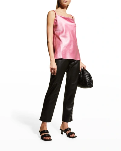 Shop Nanushka Neza Cowl-neck Top In Pink